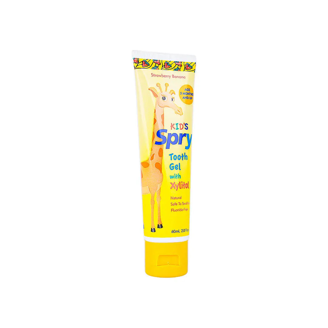 Spry Xylitol Kids 3m+ Gel Toothpaste Strawberry Banana 60ml