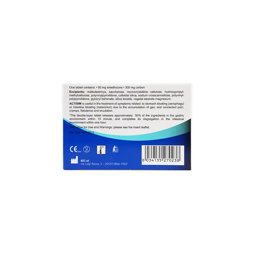 Actisim Active Carbon 20Tab