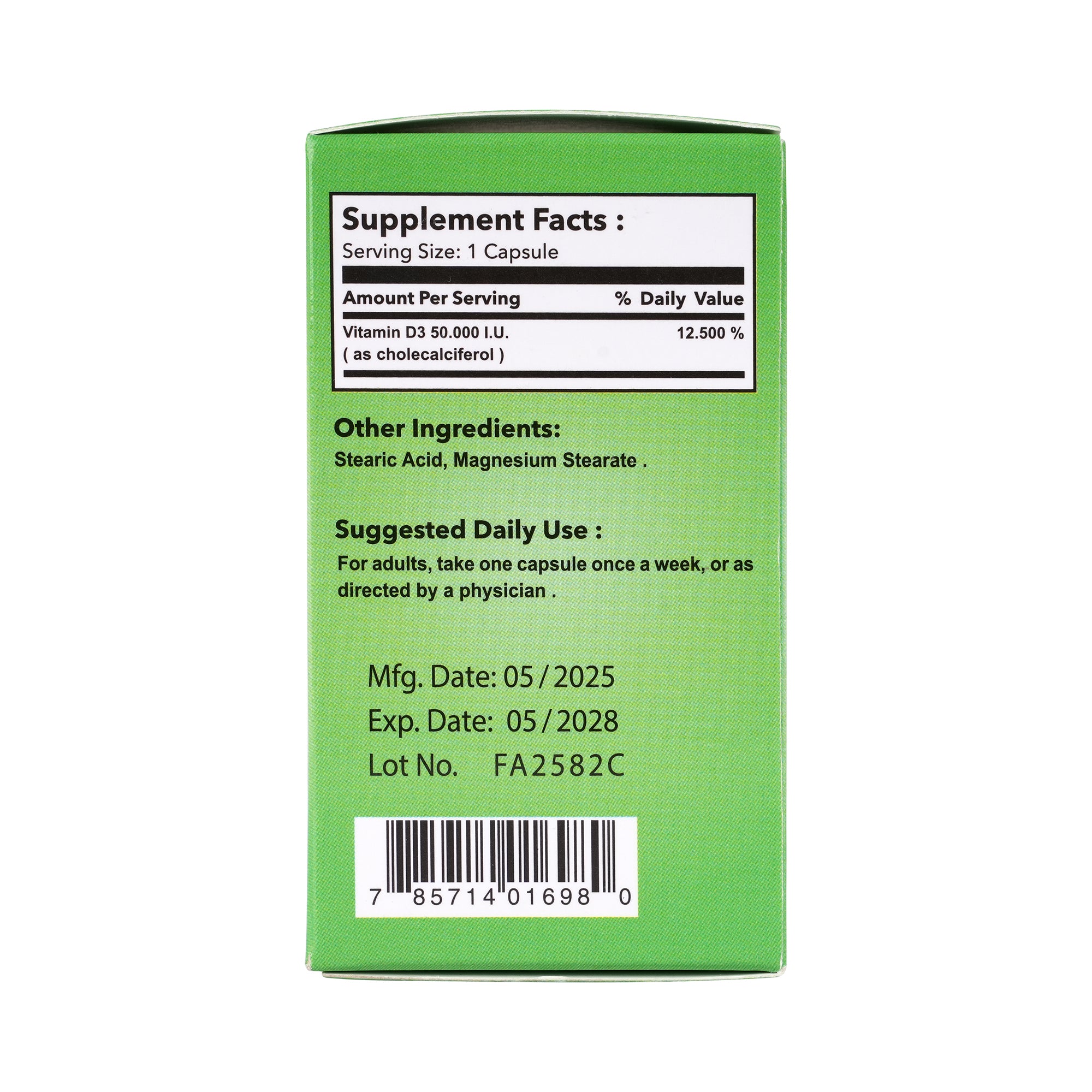 26954-Sundivit Extra Vit D3 50,000Iu 30Capsules +3