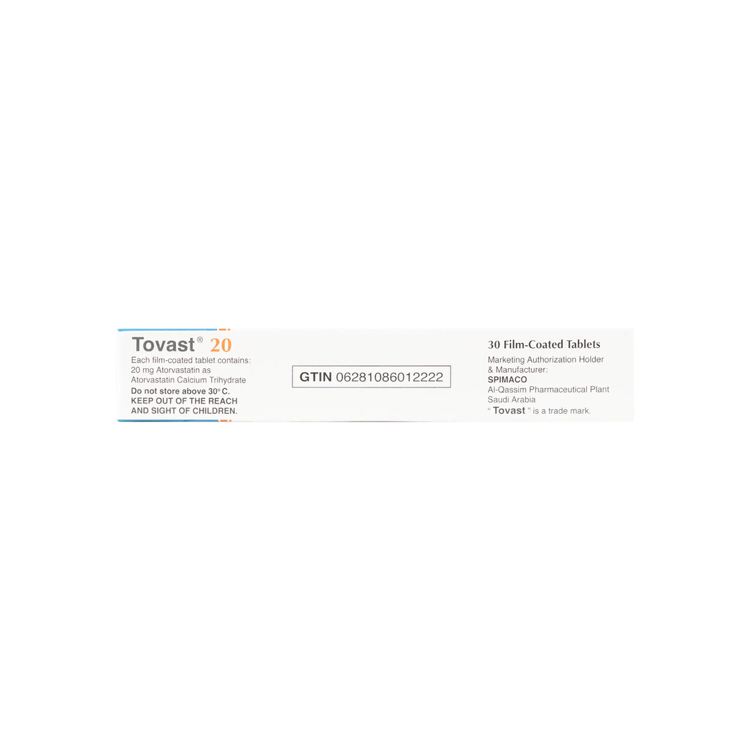 27001-Tovast 20Mg 30 Tablets +1