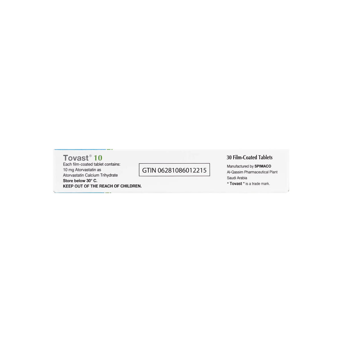 27002-Tovast 10Mg 30 Tablets +1