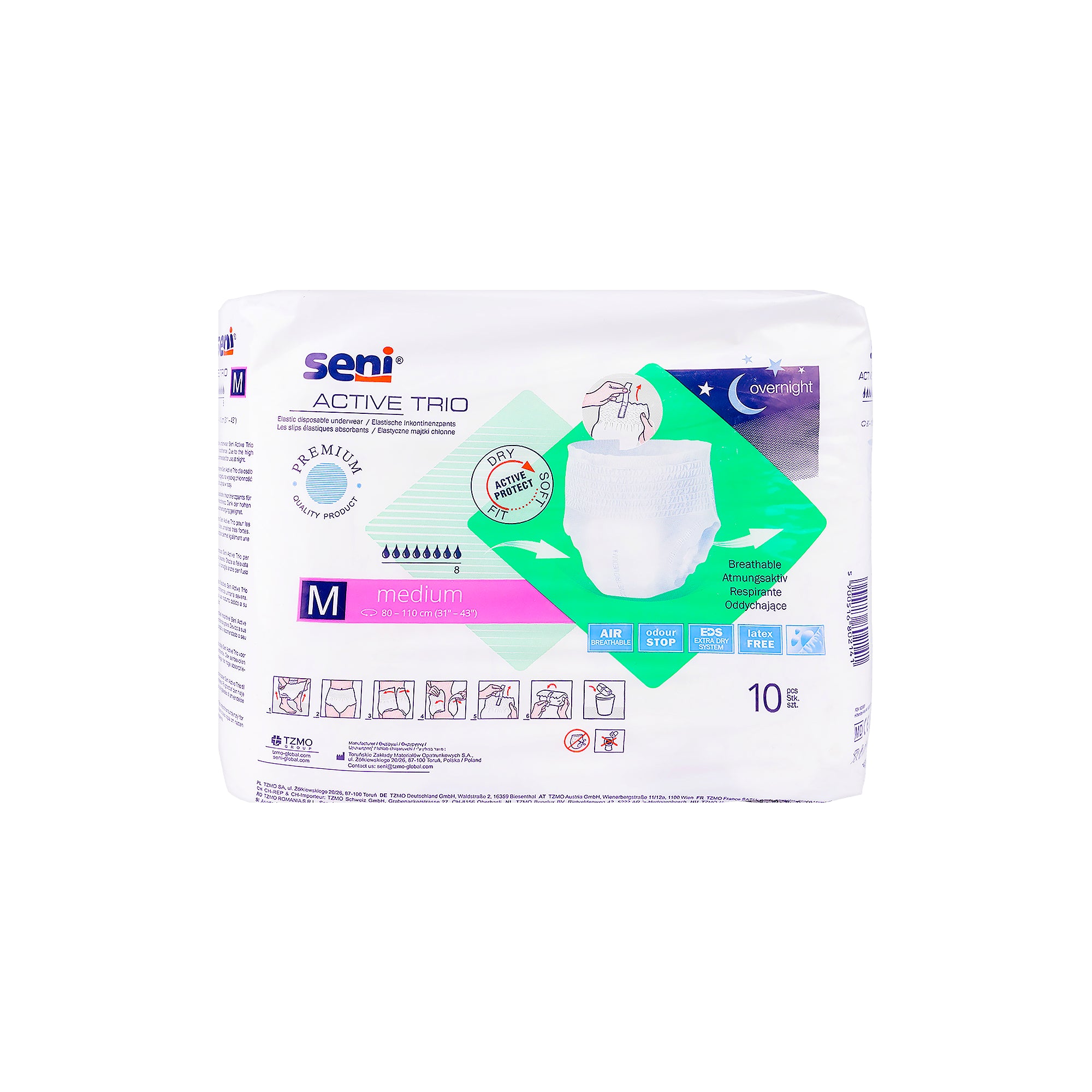27068-Seni Active Trio Underwear 10pcs-Medium +1
