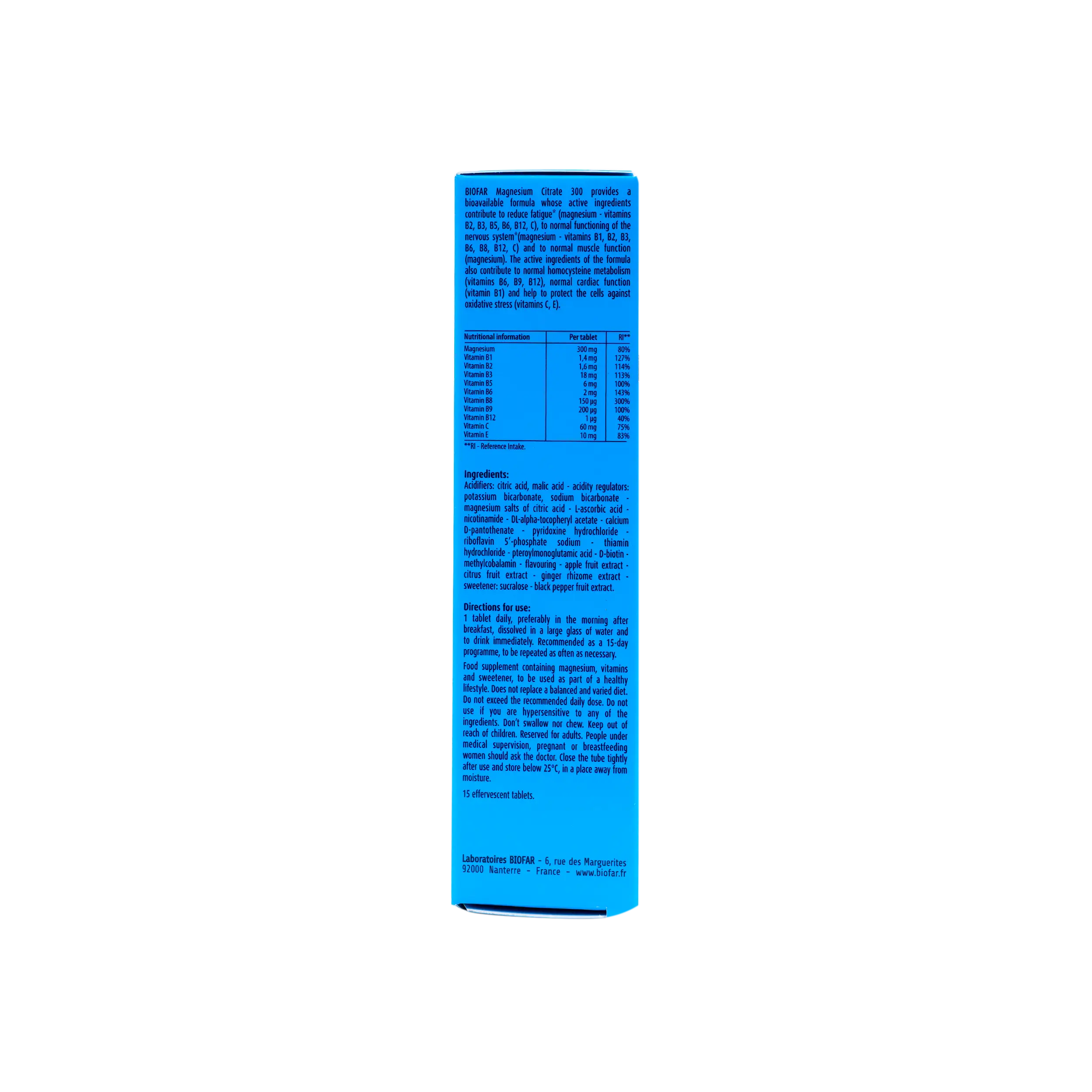 BIOFAR MAGNESIUM CITRATE 300 15EFF