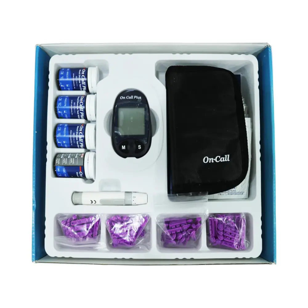 27142-On Call Plus Glucometer+100 Strips+100 Lancets+Alc +2