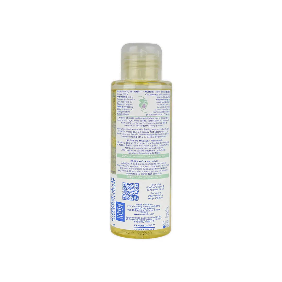 27148-Mustela Bebe-Enfant Massage Baby oil 100ml +1