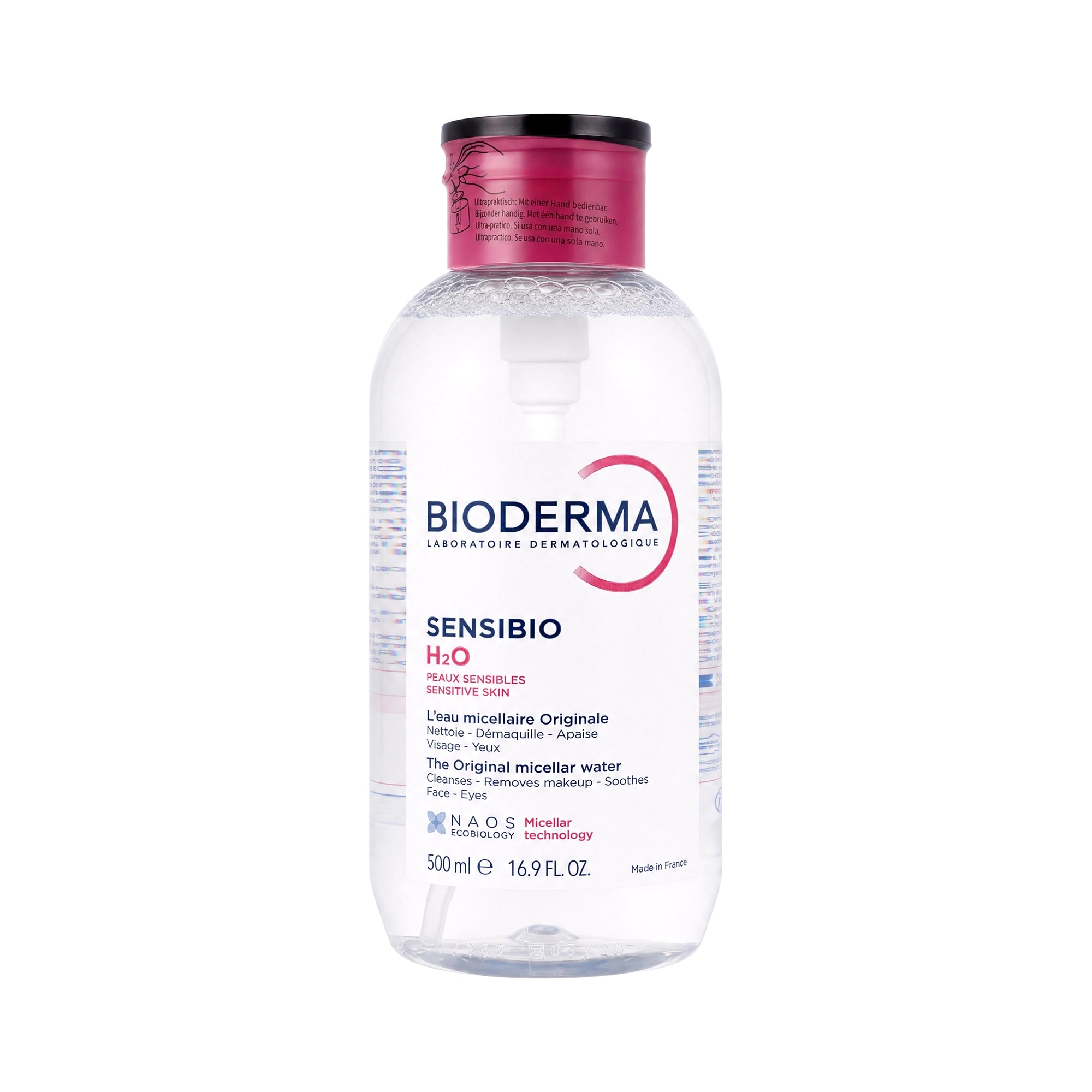 27309-Bioderma Sensibio H2O 500ml Pump +1