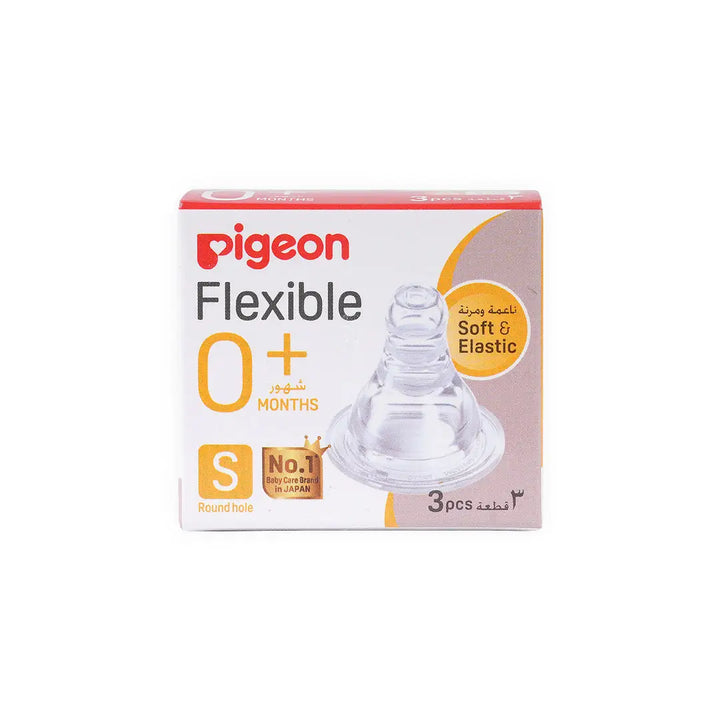 27416-Pigeon Peristaltic Silicone Nipple S 0-3m 3Pcs-17351