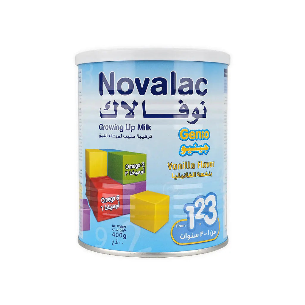 27424-Novalac Genio Vanilla From 1 To 3 Milk 400gm