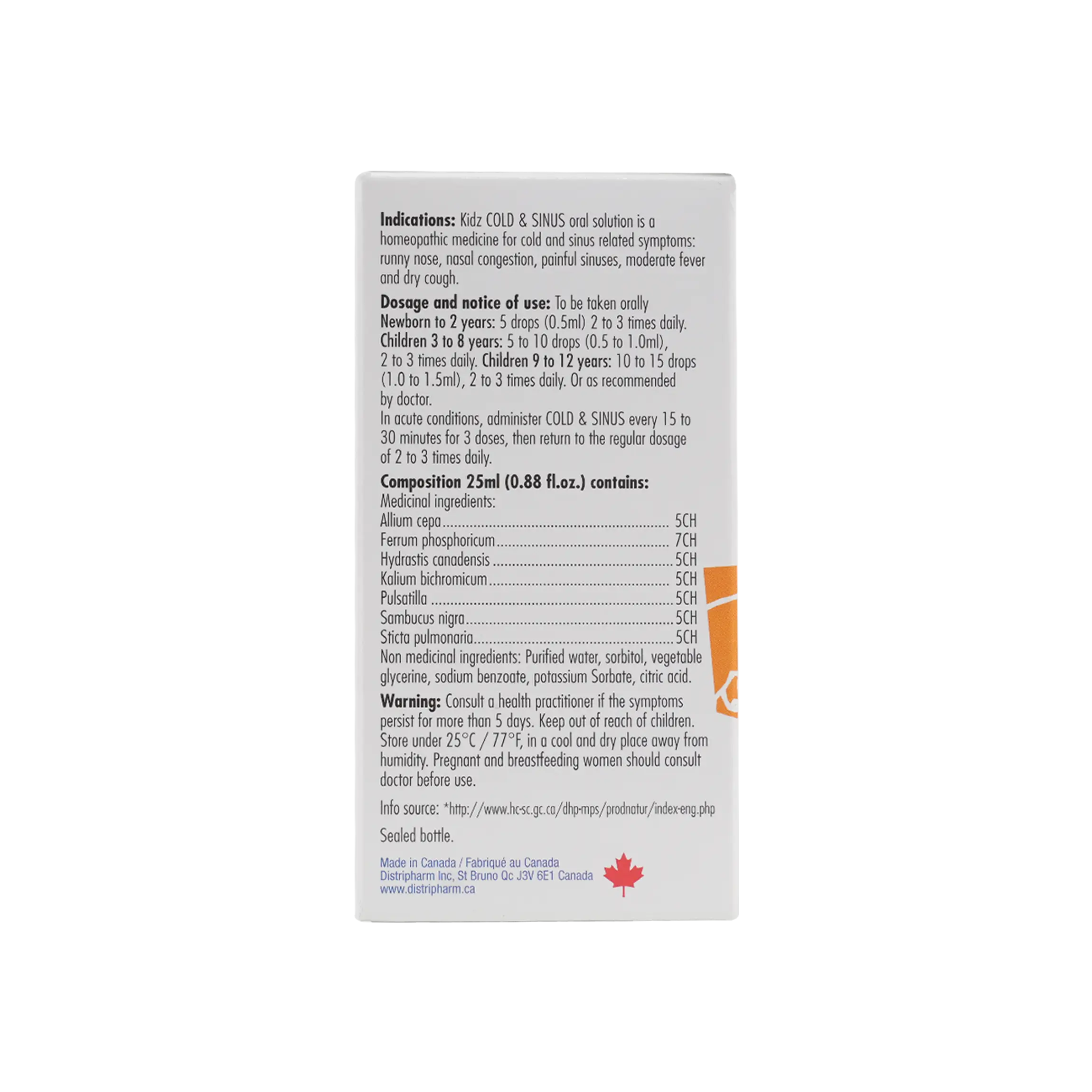 Kidz Cold & Sinus 25Ml