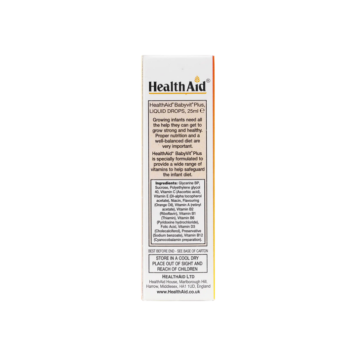 27618-Healthaid Baby Vit Plus Drops 25 Ml +1