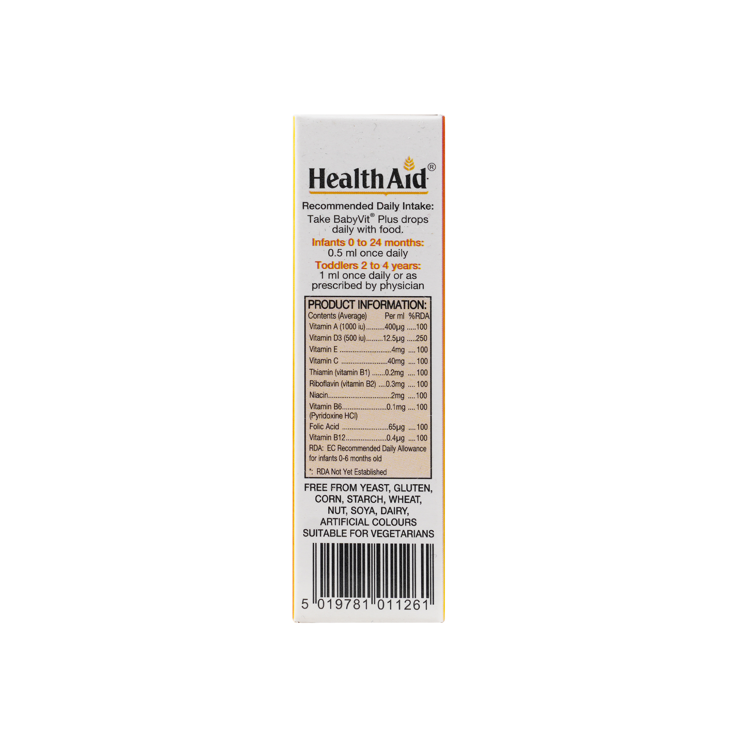 HEALTHAID BABY VIT PLUS DROPS 25 ML