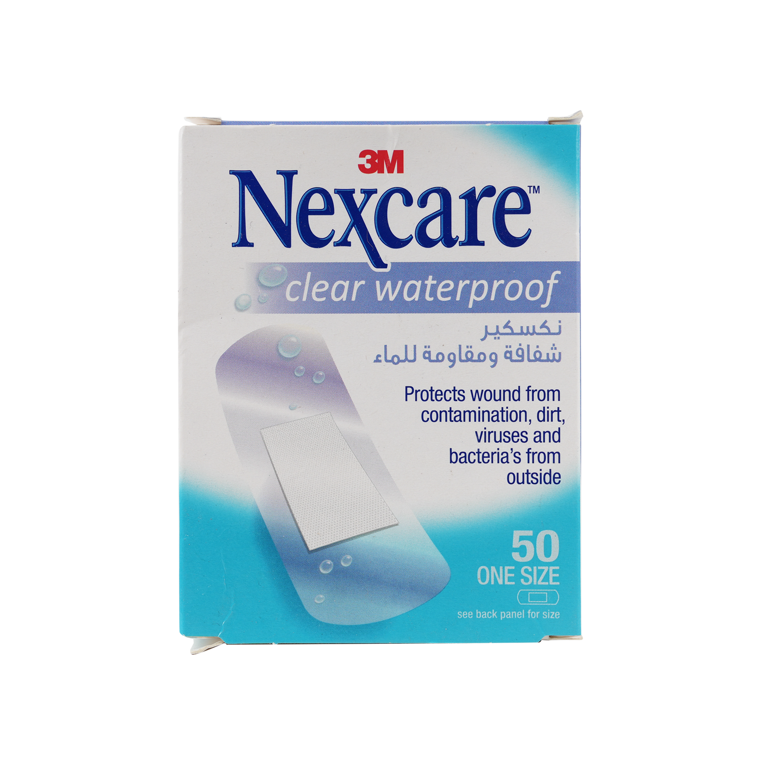 Nexcare Clear Waterproof 25x72mm 50pcs-CWP 50