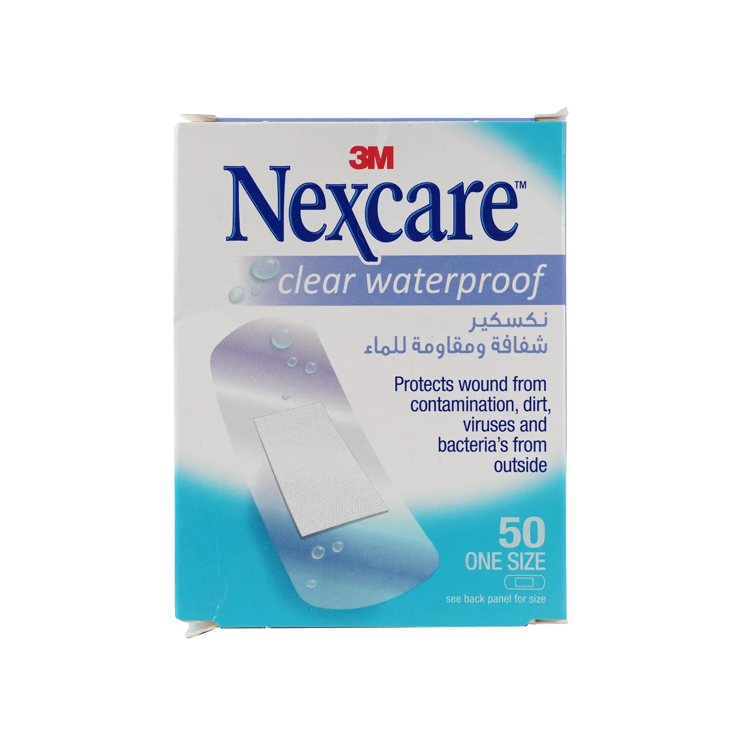 Nexcare Clear Waterproof 25x72mm 50pcs-CWP 50