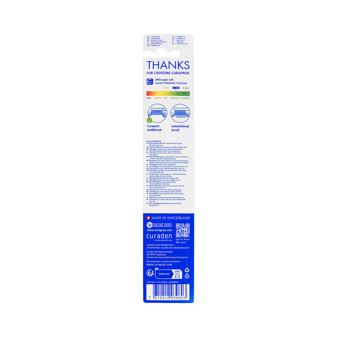 -Curaprox Adult Super Soft Toothbrush-CS3960 +1