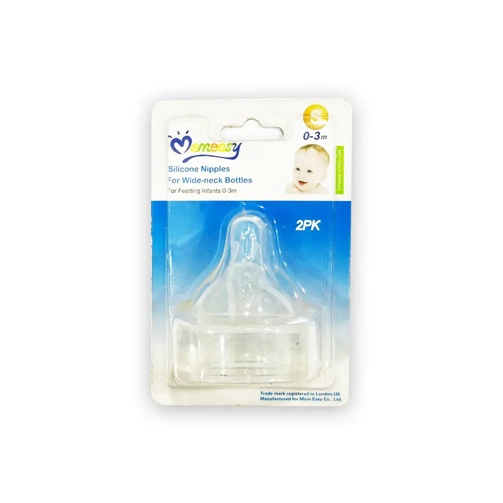 Momeasy Silic Nipples For Wide-Neck Bott 2Pk(48307