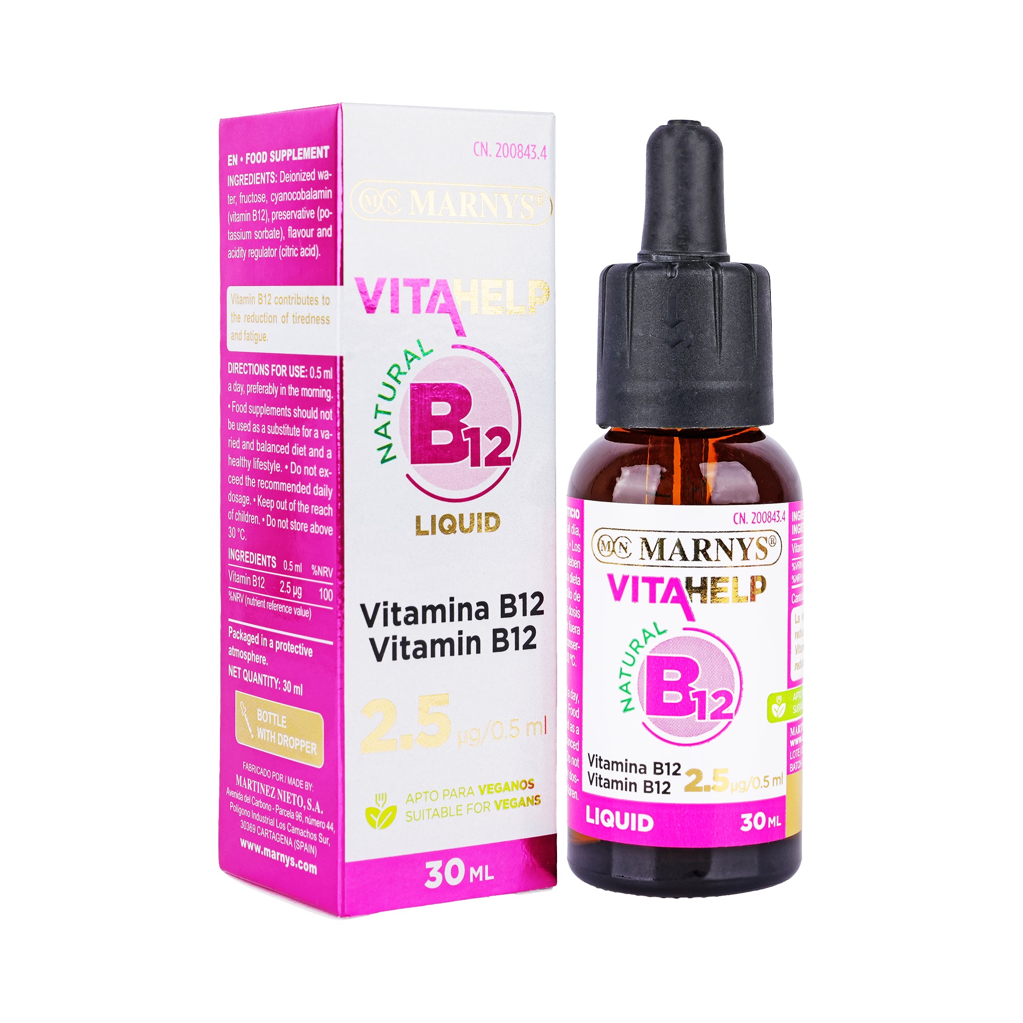 28041-Marnys Vitamin-B12 Liquid 30Ml +5