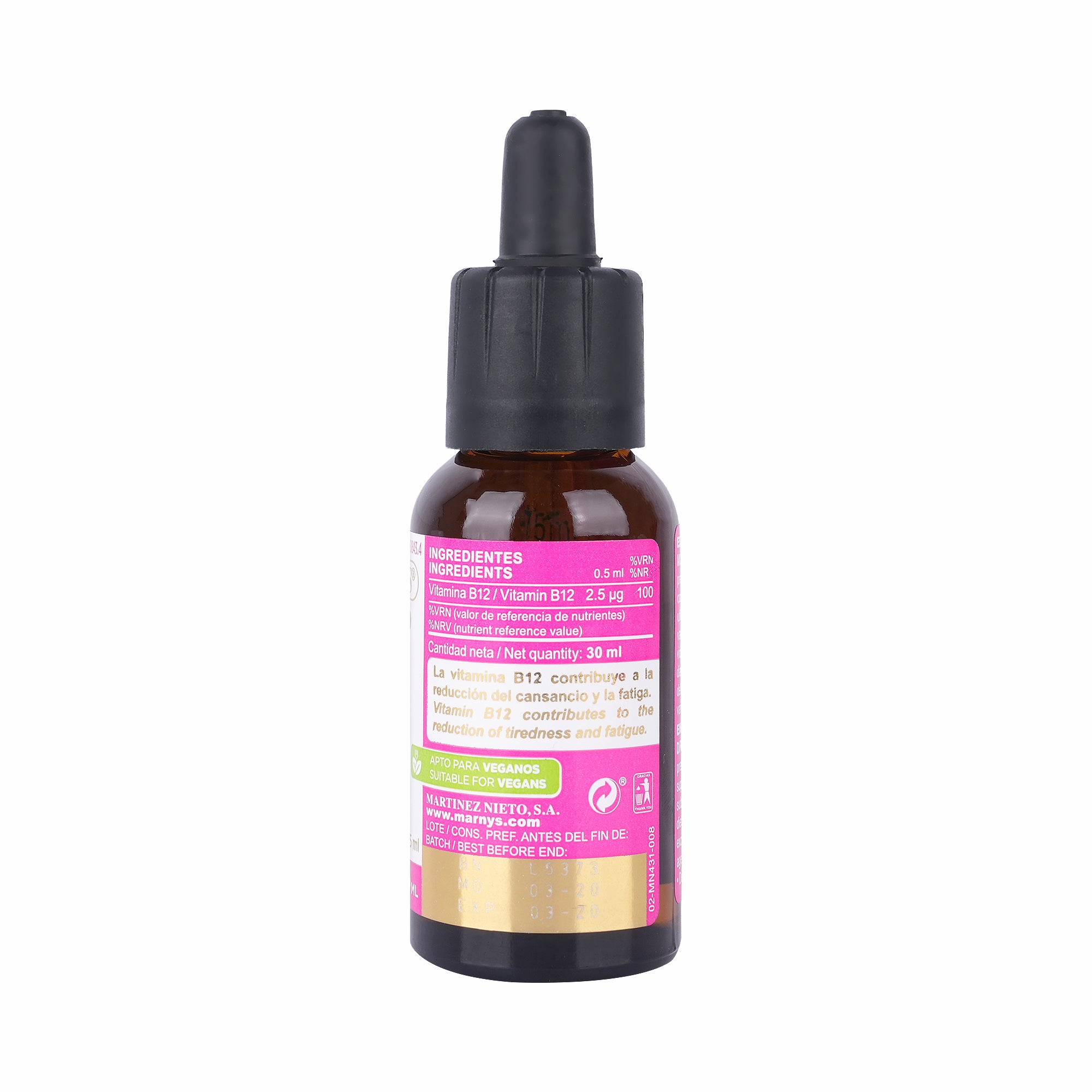 28041-Marnys Vitamin-B12 Liquid 30Ml +8