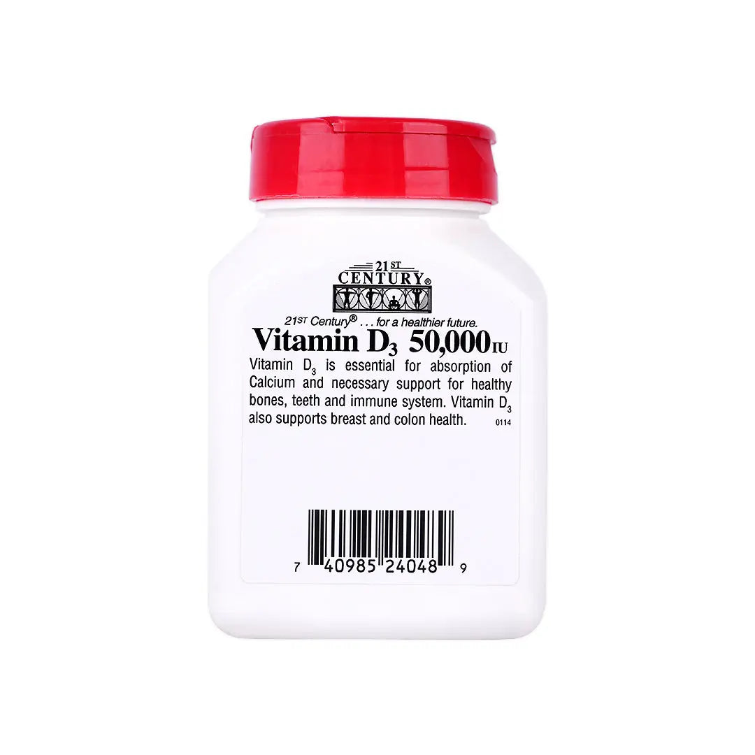21 Cen Vitamin D-50.000 Iu 60Tab+3