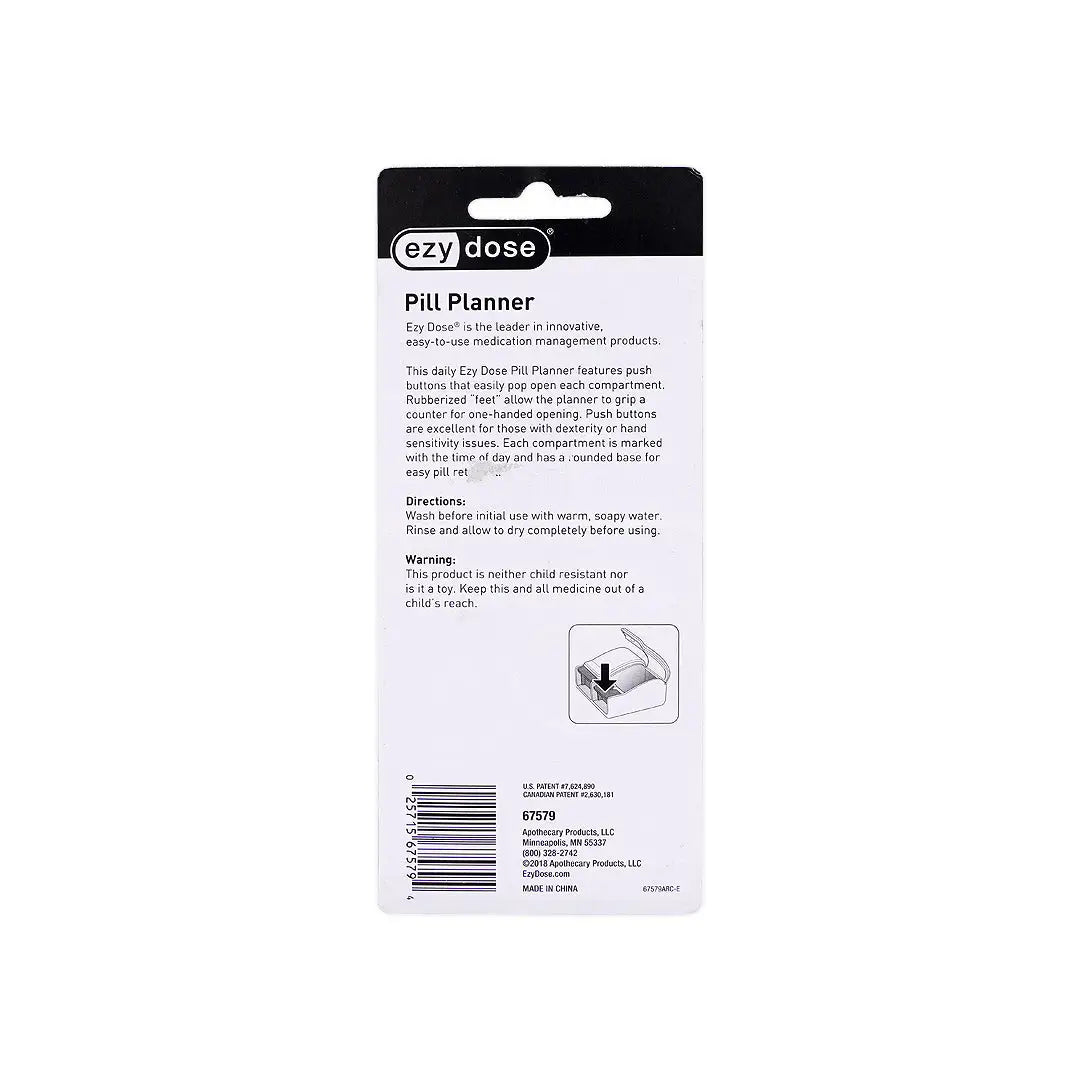 EZY PILL REMINDER AM/PM PUSH BUTTON 67579