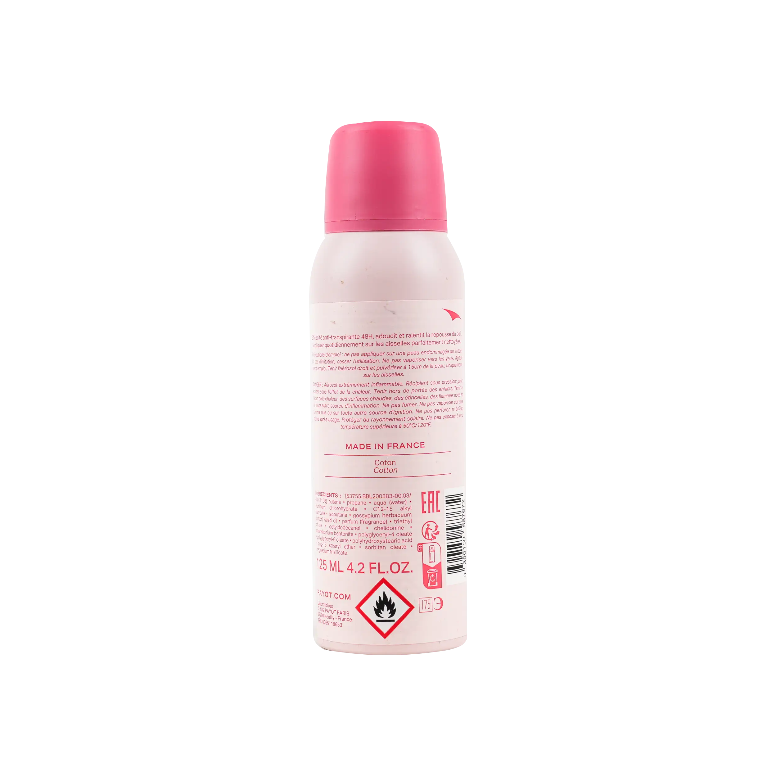 PAYOT DEODORANT 48H SPRAY 125ML