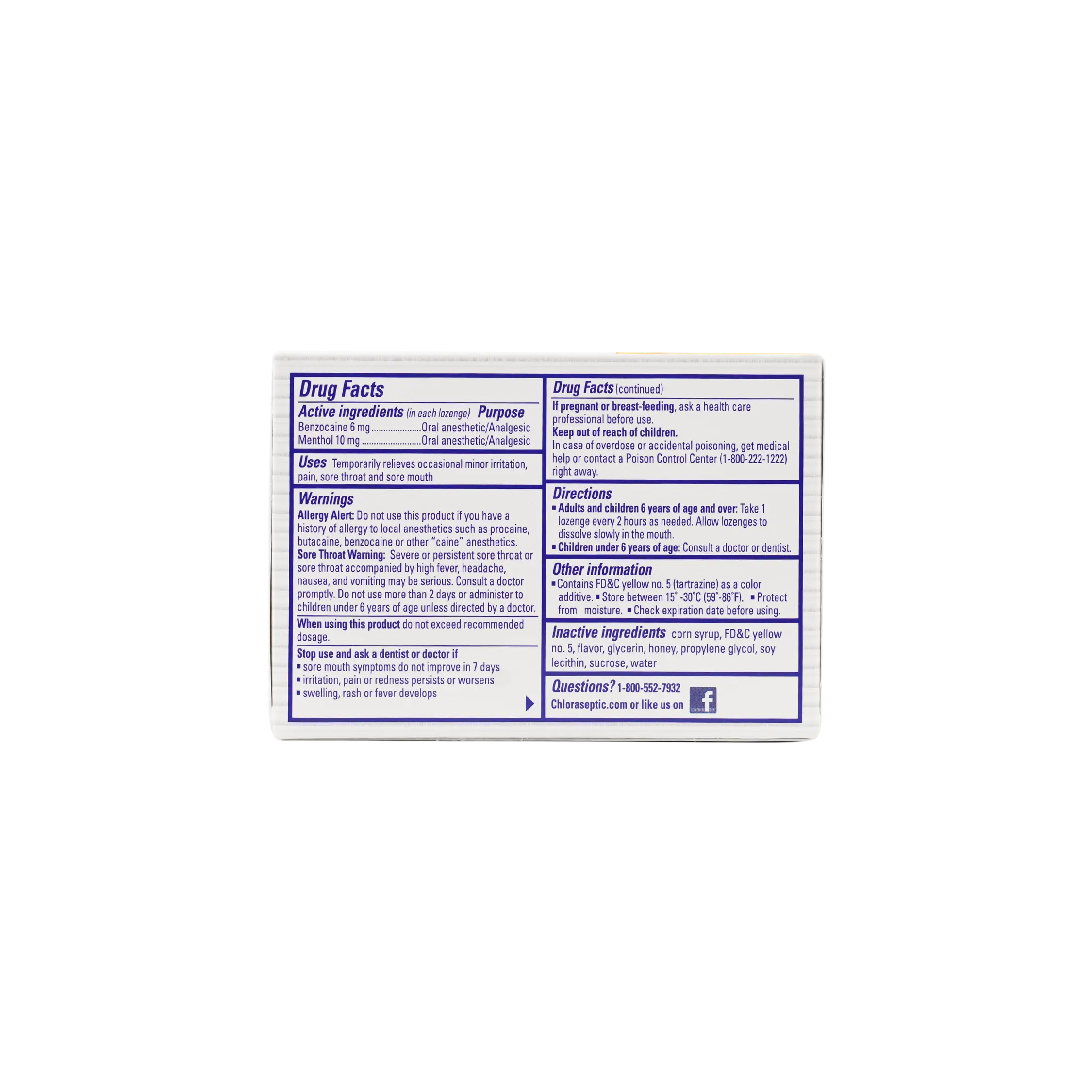 Chloraseptic Honey & Lemon 18 Loz