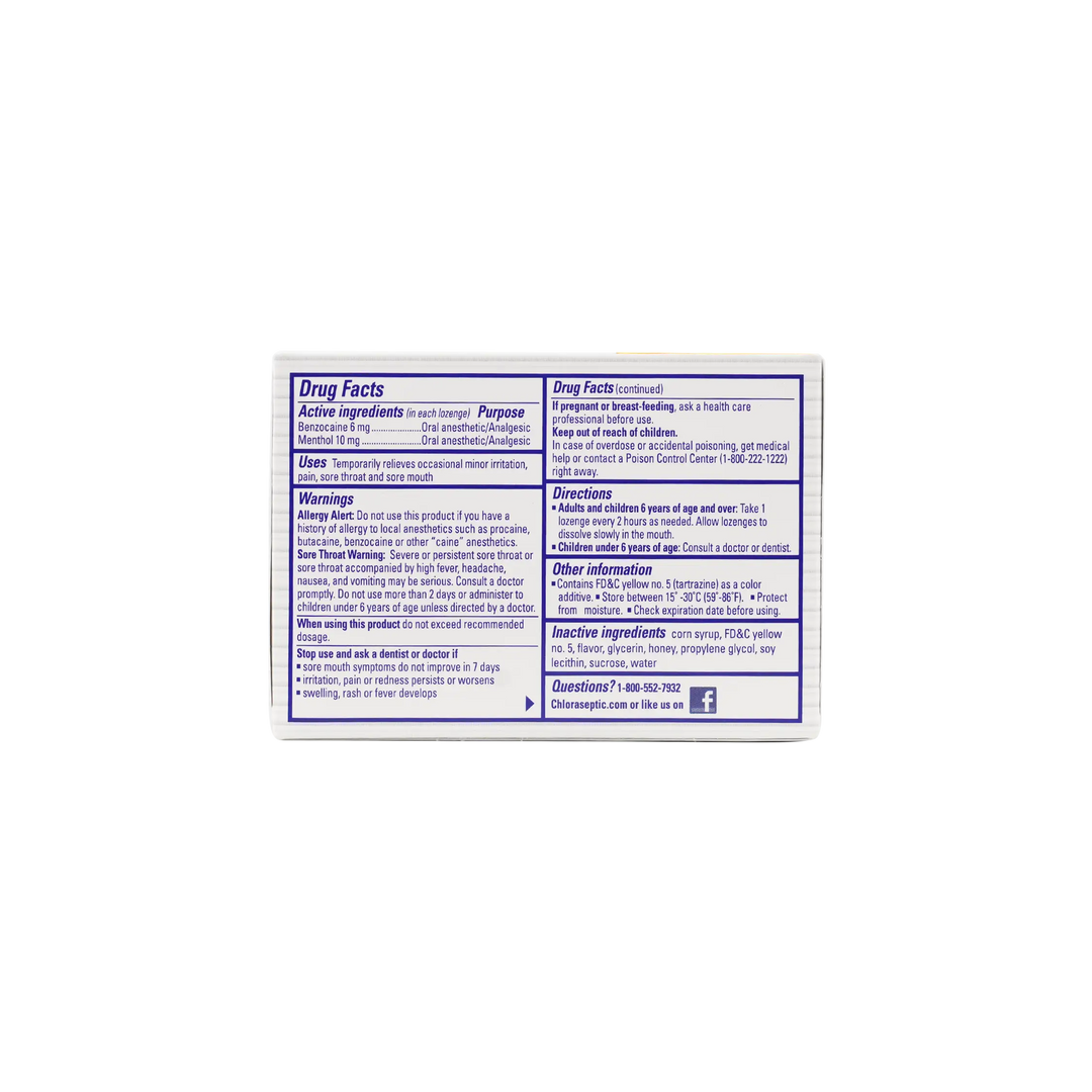 28701-Chloraseptic Honey &amp; Lemon 18 Loz +3
