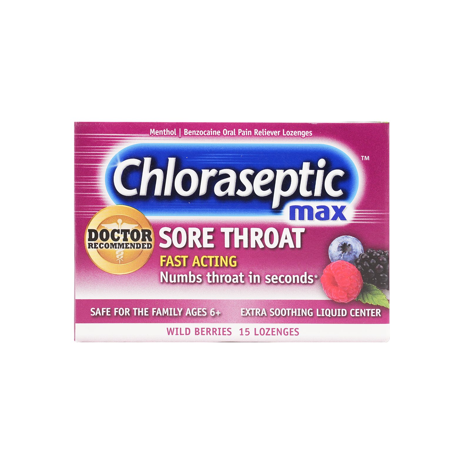 CHLORASEPTIC MAX WILD BERRIES 15 LOZ