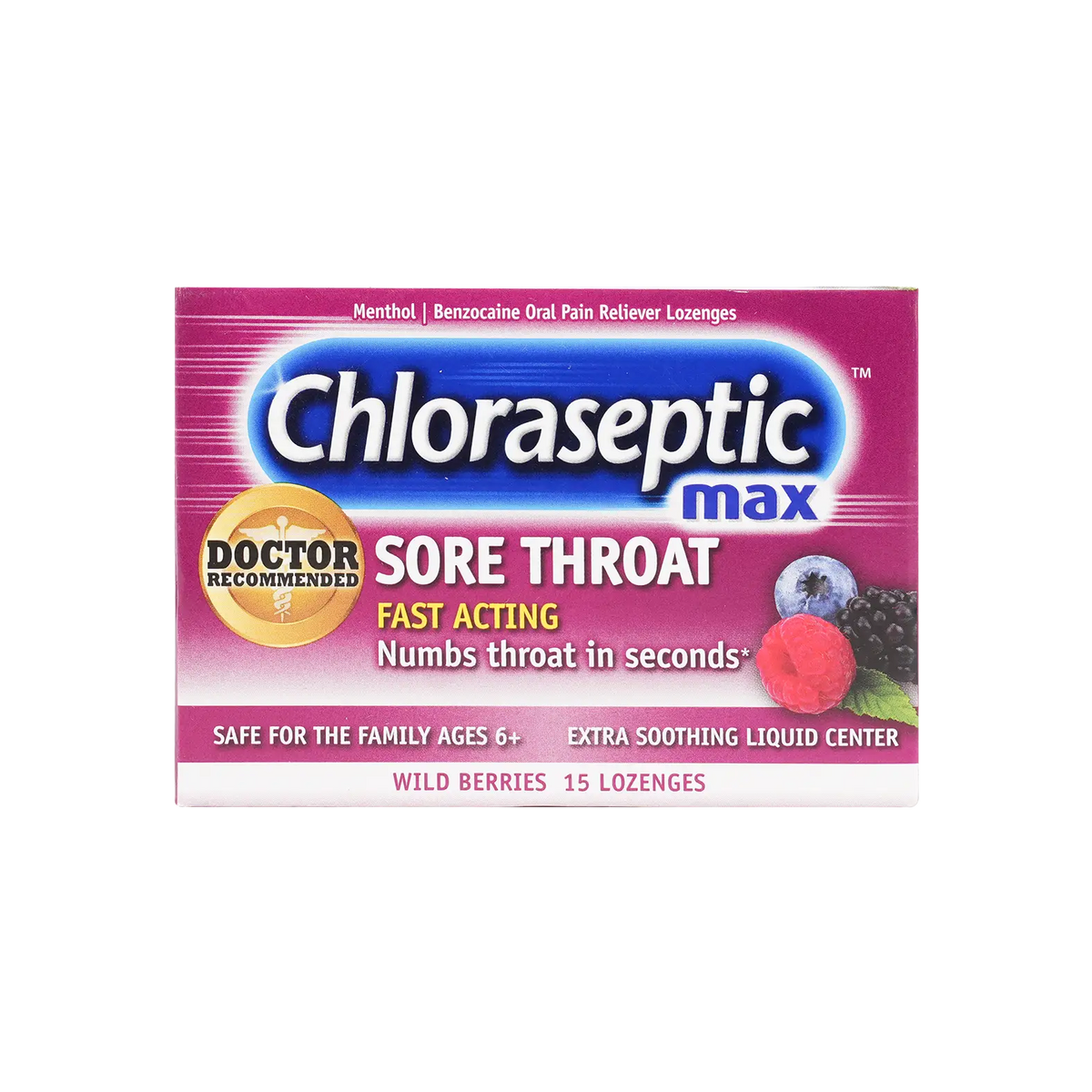 28702-Chloraseptic Max Wild Berries 15 Loz