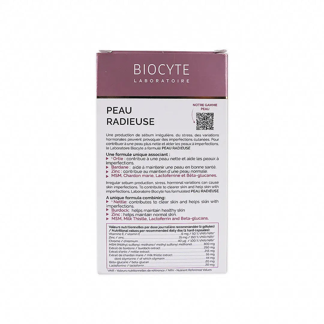29104-Biocyte Peau Radieuse (Acne Expert) 60 Caps +3