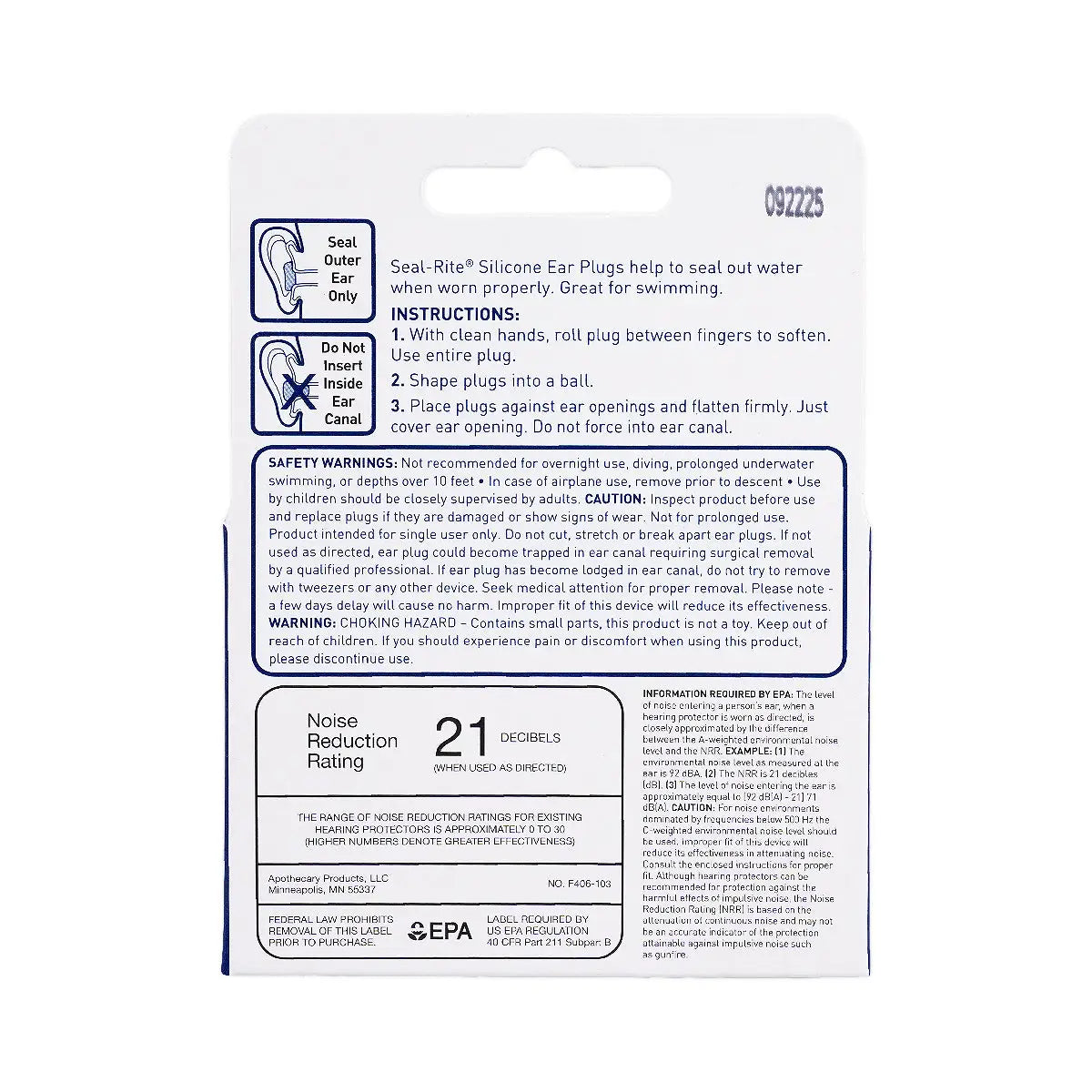 29113-Flents Protechs Seal-Rite Silicone Ear Plugs-F406-103 +3