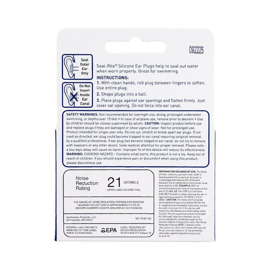 29113-Flents Protechs Seal-Rite Silicone Ear Plugs-F406-103 +3