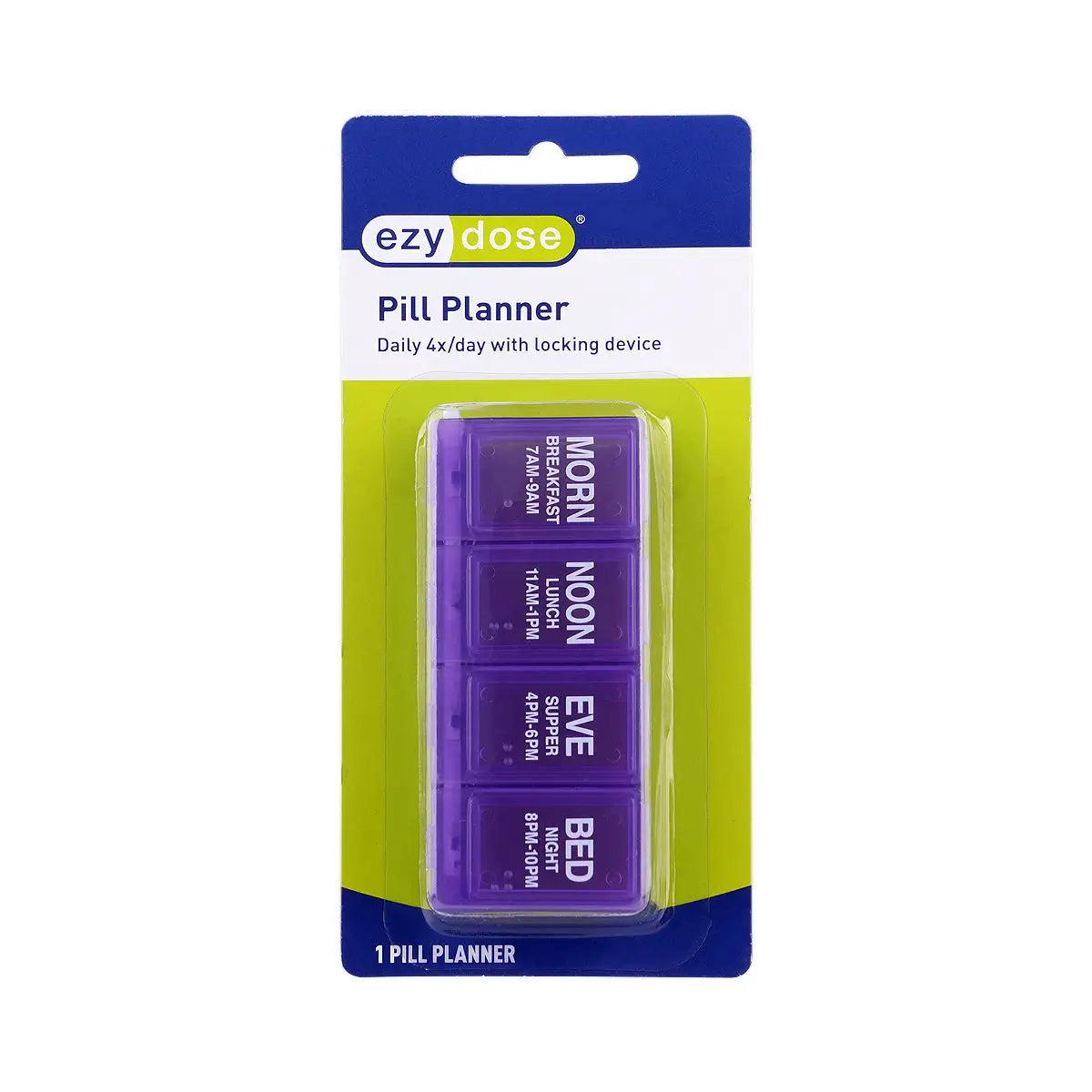 1-Ezy Dose Daily Pill Planner 4xDay with lock-67800