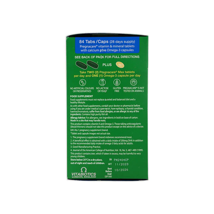 29264-Vitabiotics Pregnacare Max 84Tab+Cap +2