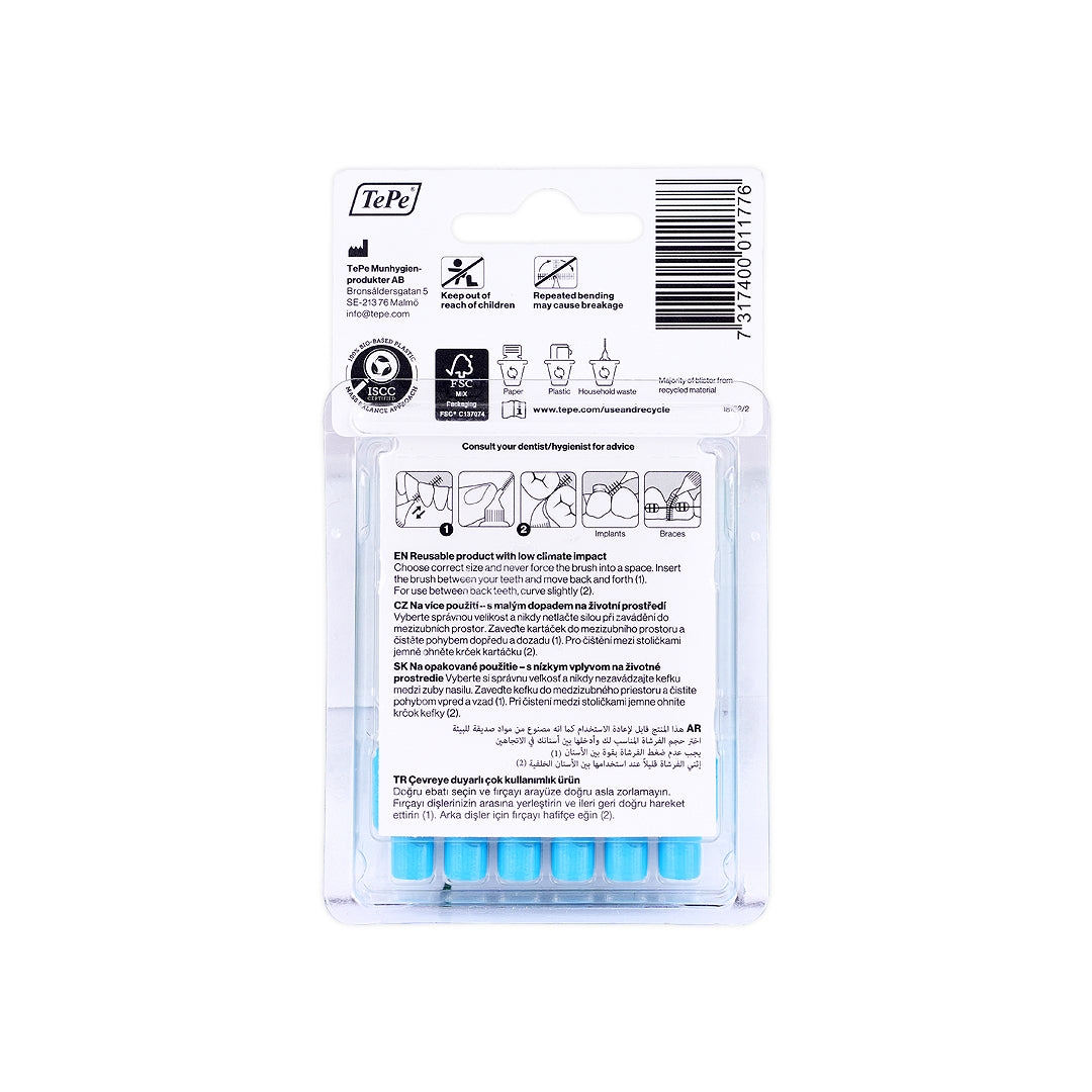 tepe interdental brush 0 6mm size 3 blue