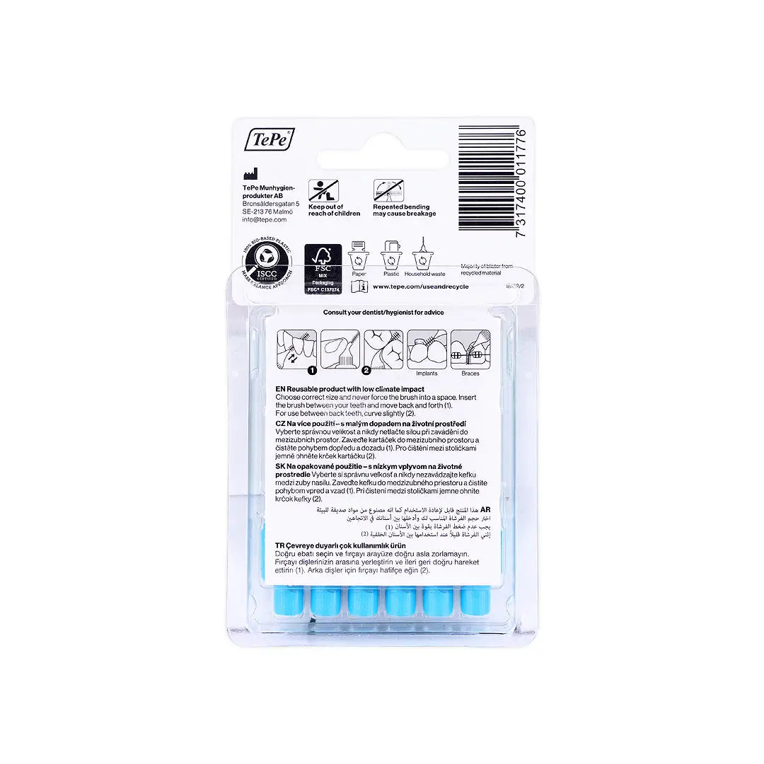 tepe interdental brush 0 6mm size 3 blue