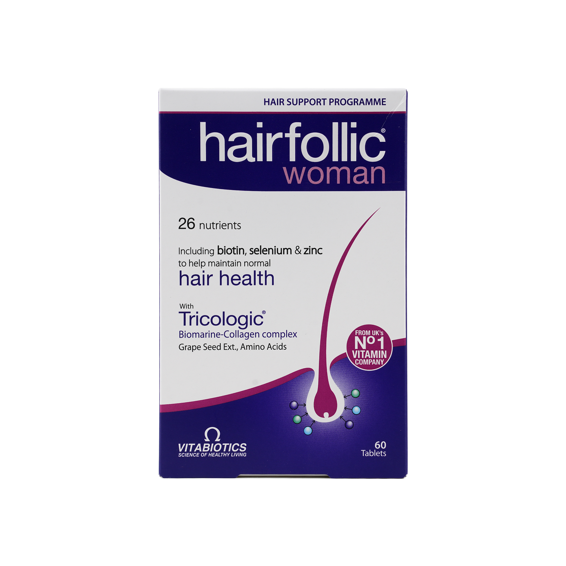 VITABIOTICS WELLWOMAN HAIR FOLLIC TRICOLOGIC 60TAB