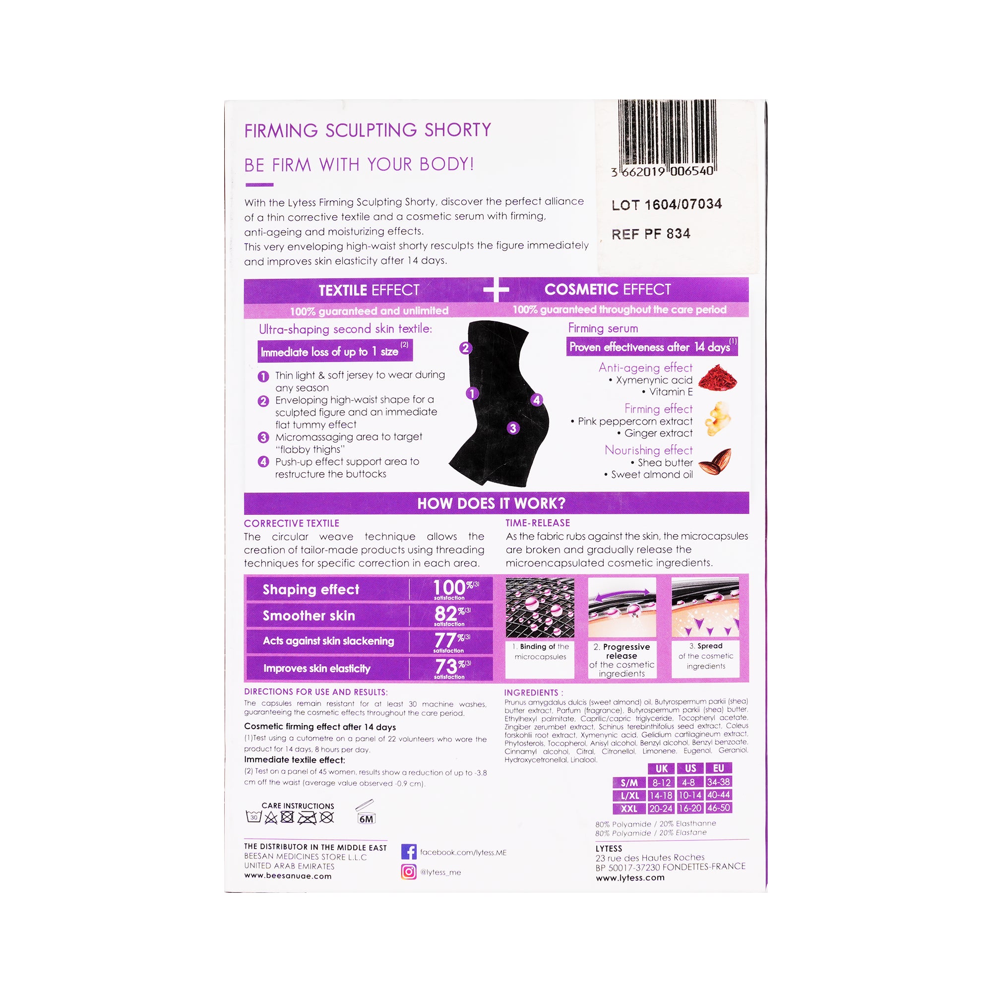 29537-Lytess Firming Sculpting Shorty Anti-Aging Flesh-XXL +1