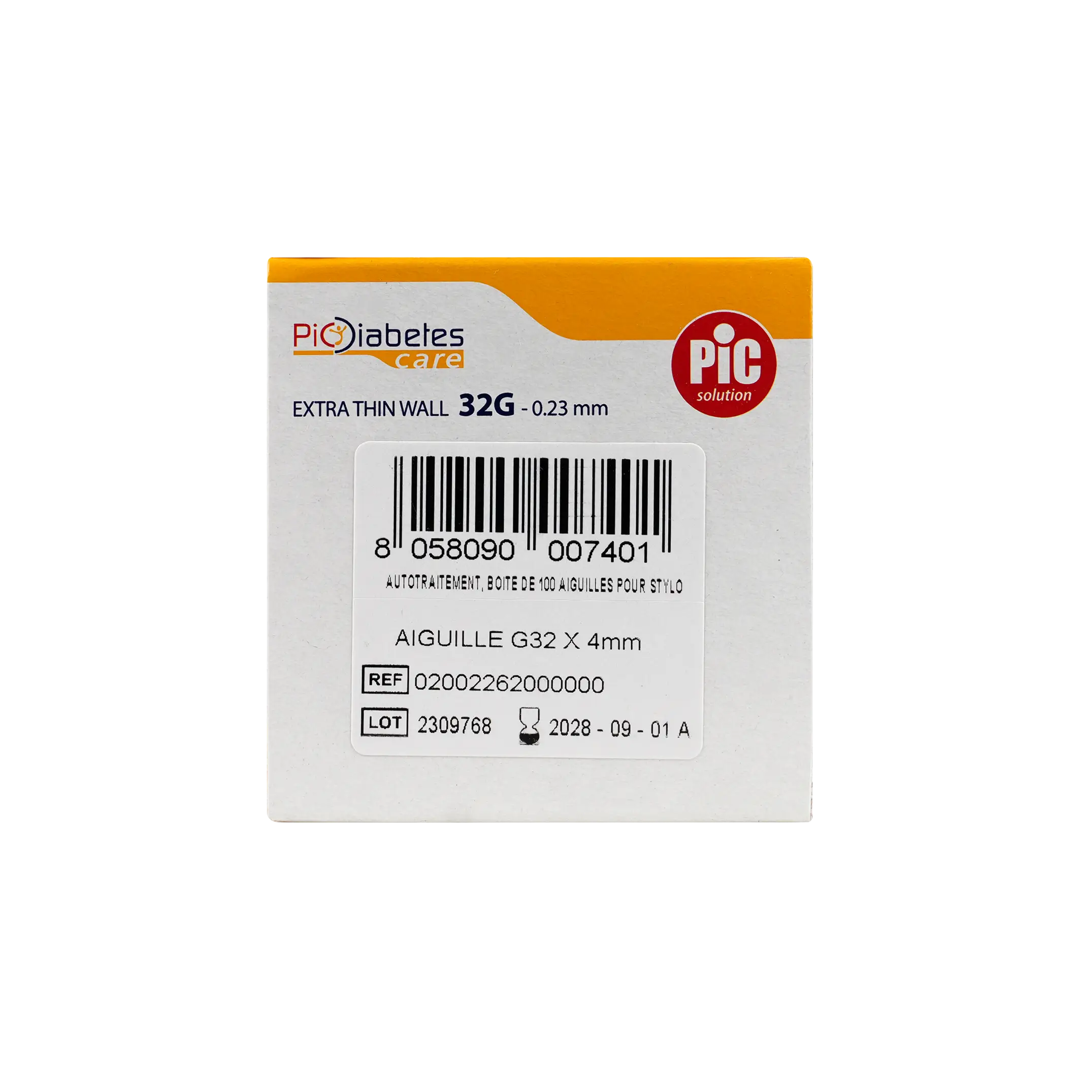Pic Insupen Pen Needles 4mmx32G 100pcs