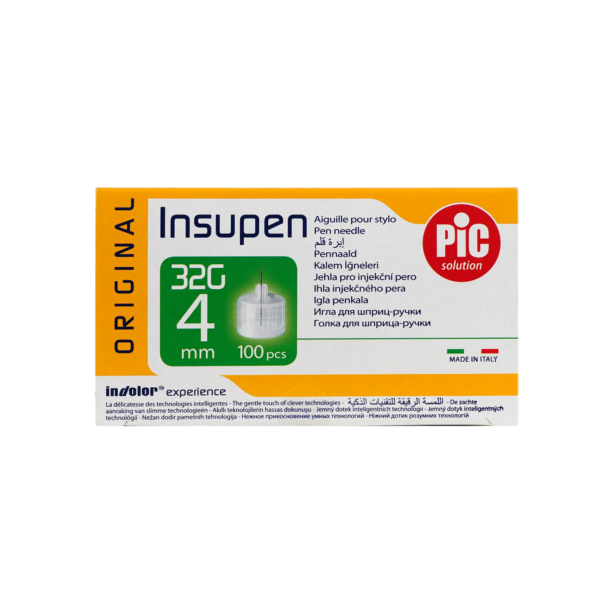 Pic Insupen Pen Needles 4mmx32G 100pcs