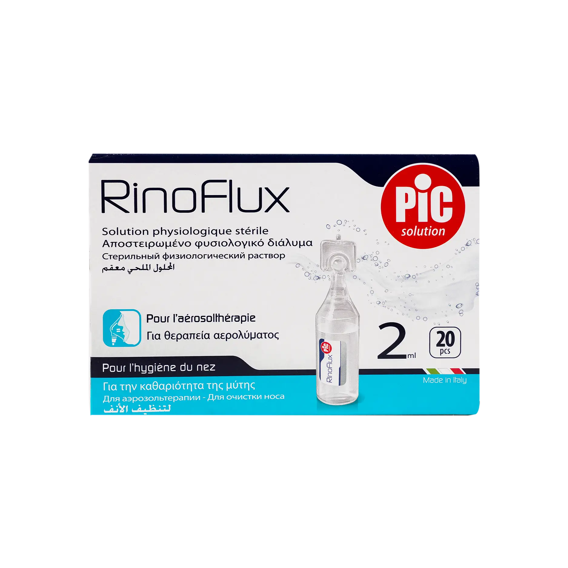 Pic Rinoflux Saline Solution 2ml 20pcs