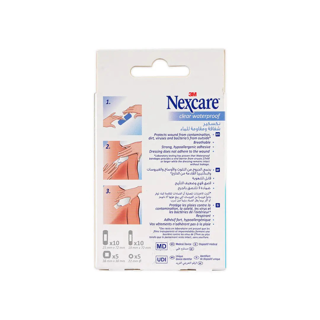 Nexcare Clear Waterproof Assorted Bandages 30pcs-CWP 30