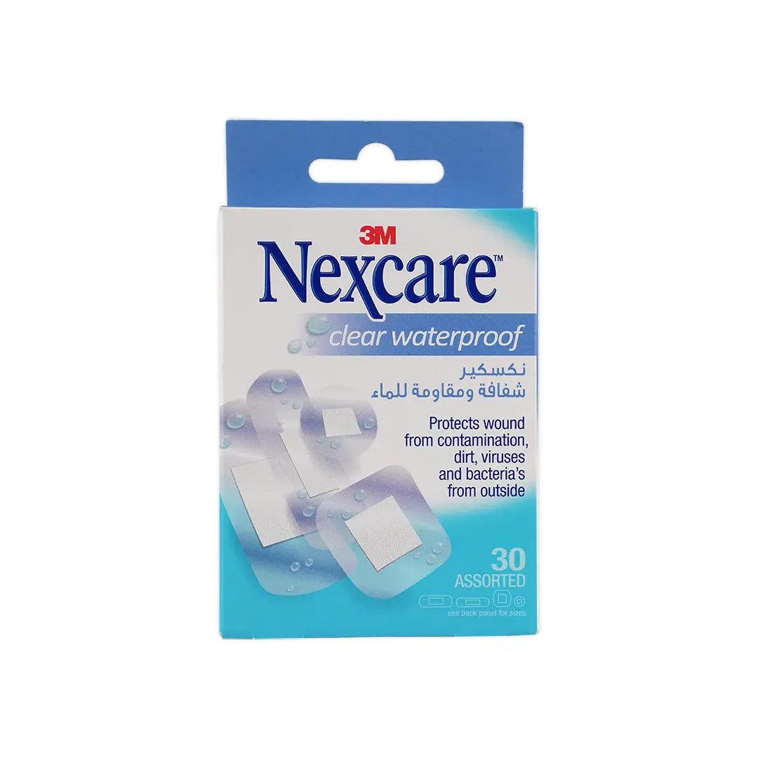 29810-Nexcare Clear Waterproof Assorted Bandages 30pcs-CWP 30