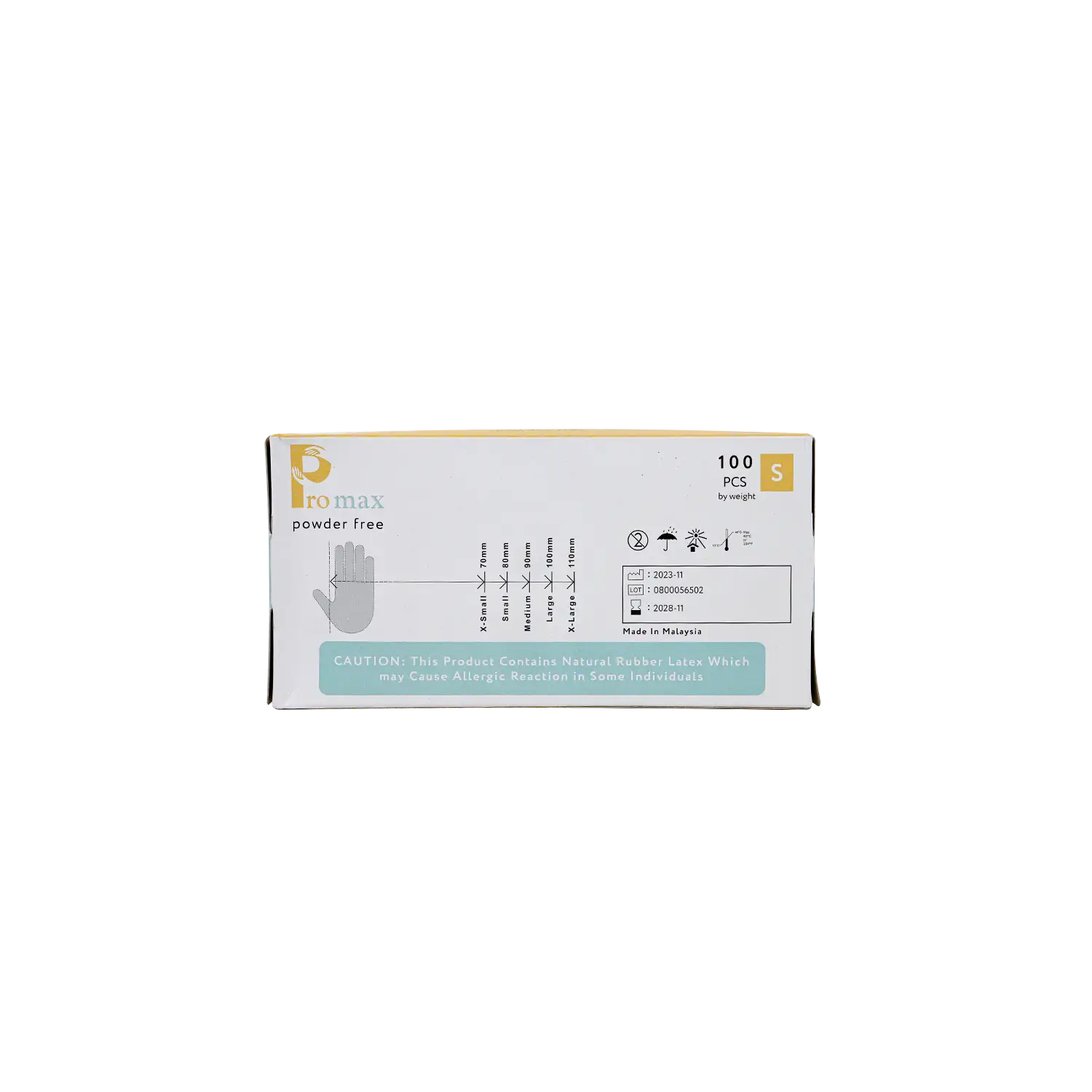 LATEX EXAMINATION POWDER FREE GLOVES-SMALL
