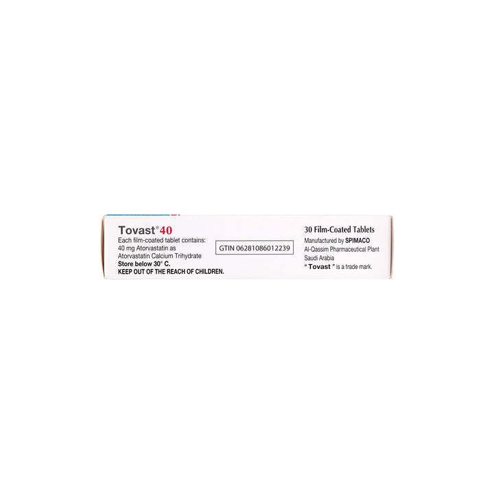 29853-Tovast 40Mg 30  Tablets +3