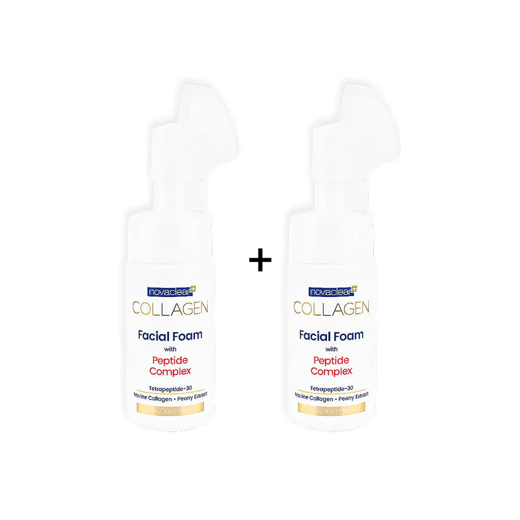 Novaclear Collagen Facial Foam With Peptide 100ml 1+1 Bundle