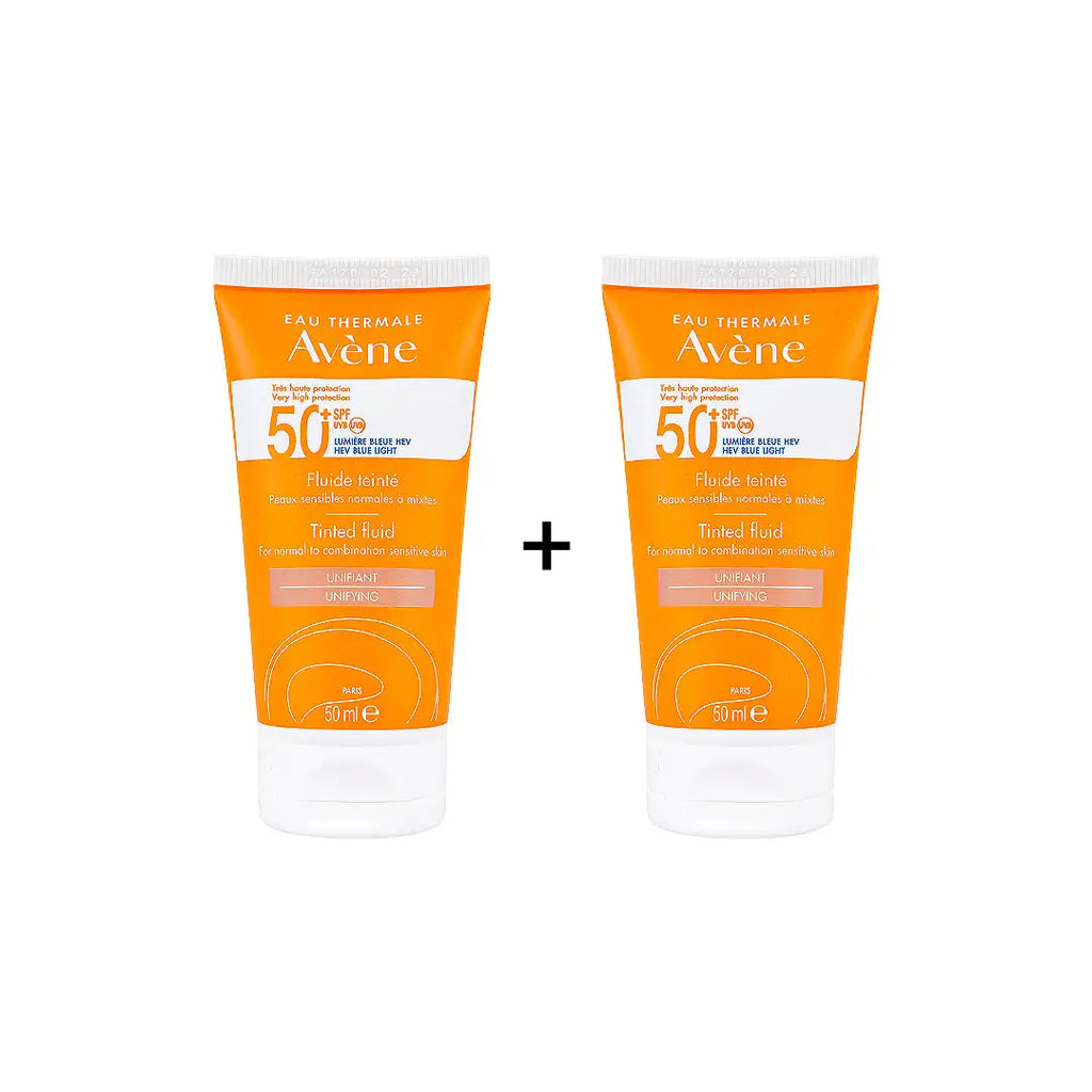 AVENE SPF50+ TINTED FLUID 50ML NORMAL/COMBI SKIN (1+1)-Bundle