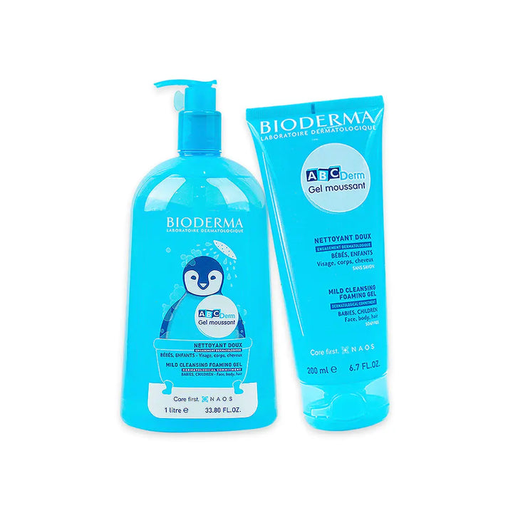 97768-Bioderma Abc Derm Gel Moussant 1 Litre + 200Ml Bundle