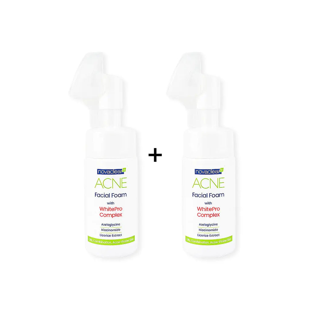 Novaclear Acne Facial Foam With Whitepro 100ml 1+1 Bundle