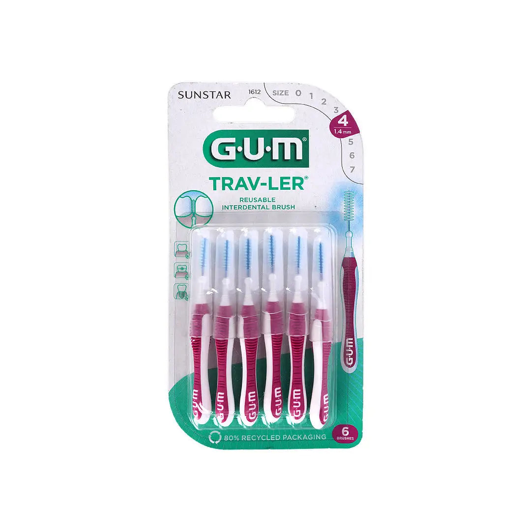 30135-GUM Travler Interdental Brush 1.4mm 6pcs-1612