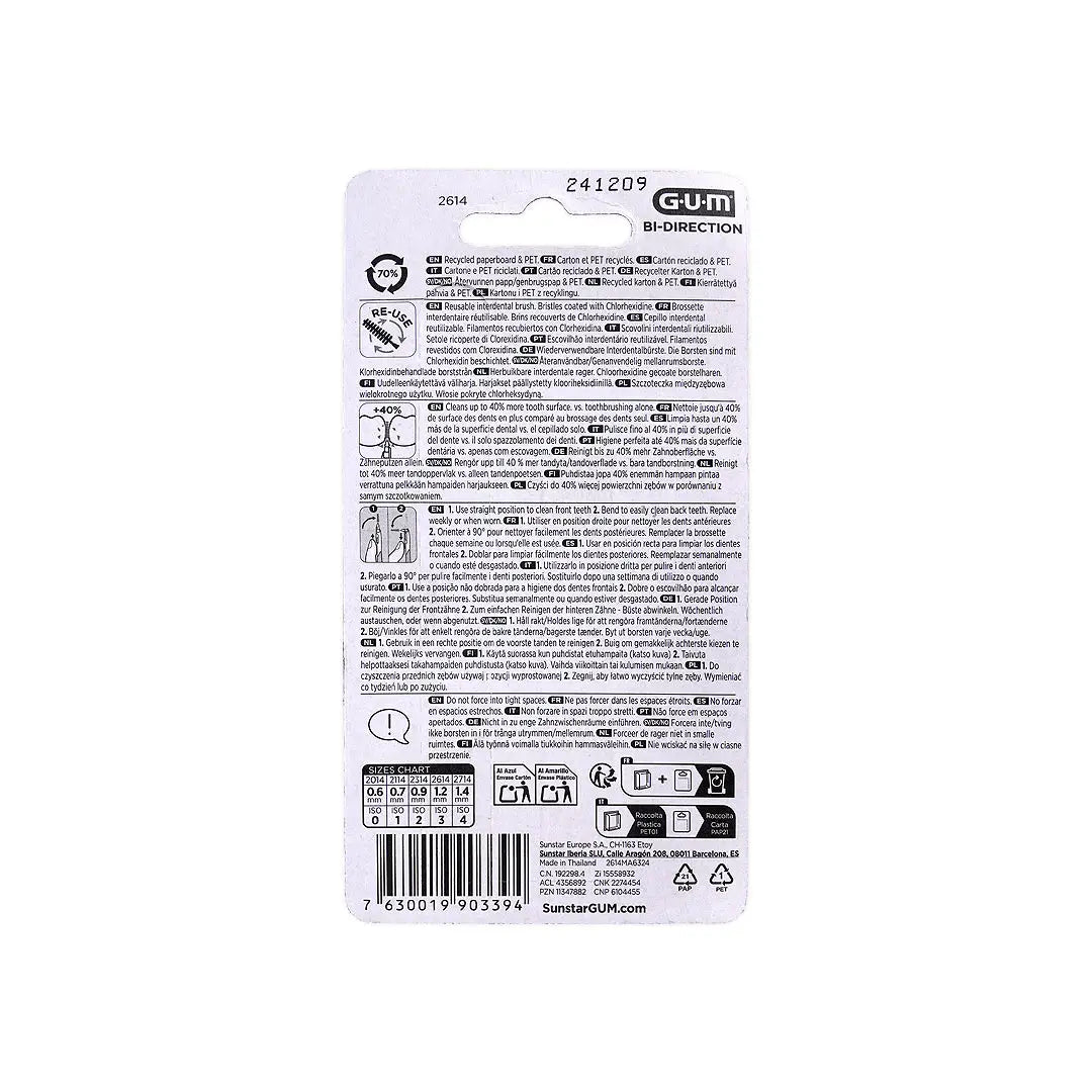 GUM Proxabrush Bi-Direction Fine 1.2mm-2614 +1